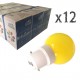Lot de 12 ampoules LED B22 1.5W Bleues Incassables (équivalence 15W) pour Guirlande Extérieure