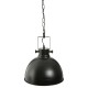 Suspension ronde noire en métal H26