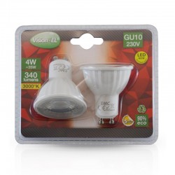 Lot de 2 Ampoules LED GU10 4W 38°