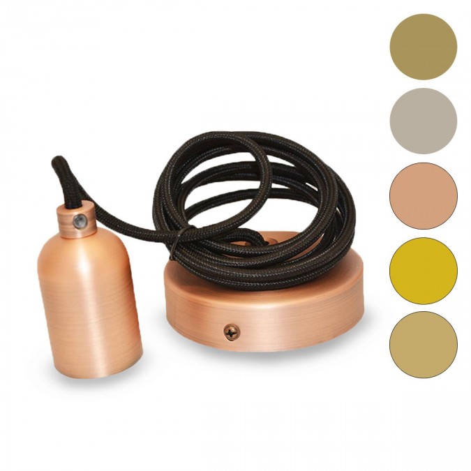 Suspension Douille en Métal Cylindrique Rond
