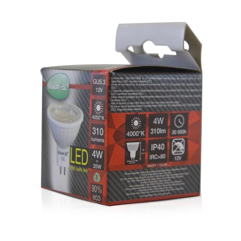 Ampoule LED GU5.3 4W COB 75° Non. Boutique Officielle VisionEL®