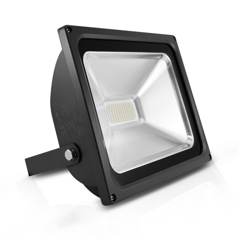 Projecteur LED SMD extérieur 100w blanc froid noir 120° IP65 6000k