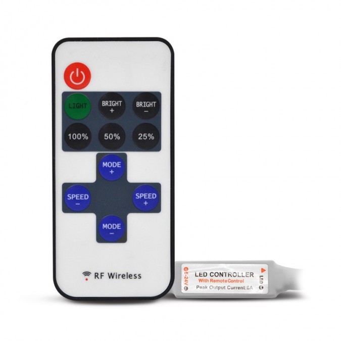 Contrôleur RGB 12V 216 Watts + Télécommande RF