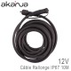 Rallonge Câble 10 mètres avec connecteurs Mâle/Femelle IP67 12V
