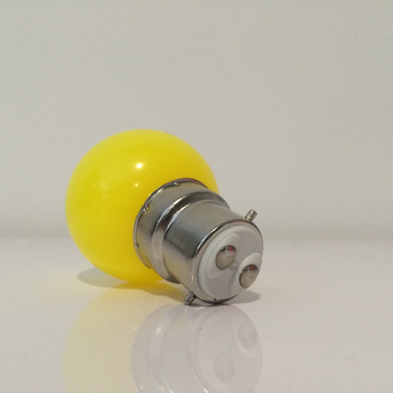 Lot de 3 ampoules LED B22 1W Jaune. Boutique Officielle LBiMP®