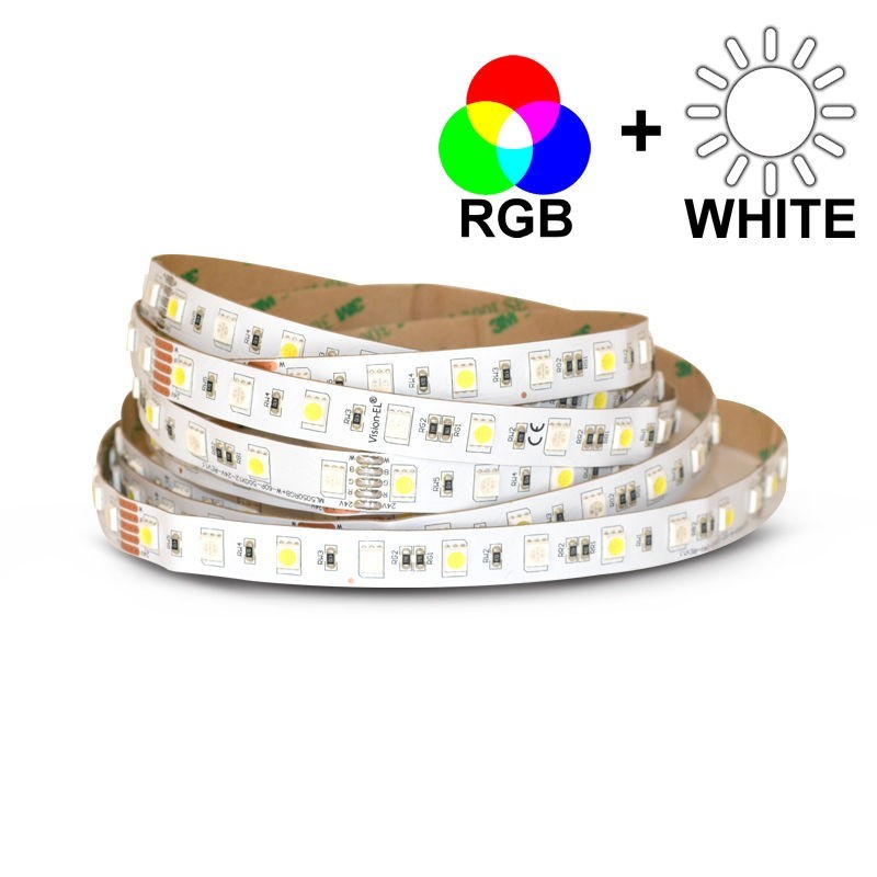 Ruban LED RGBWW 24V 96W IP20 Rouleau de 5ml