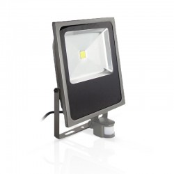 Projecteur LED COB 80W Extérieur IP65 Gris + Détecteur